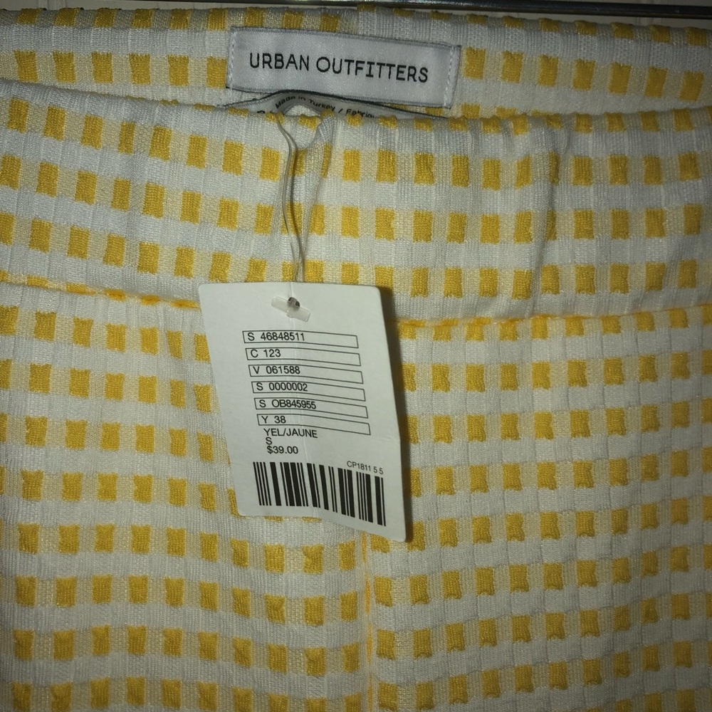 UO Yellow Gingham Flare Pant